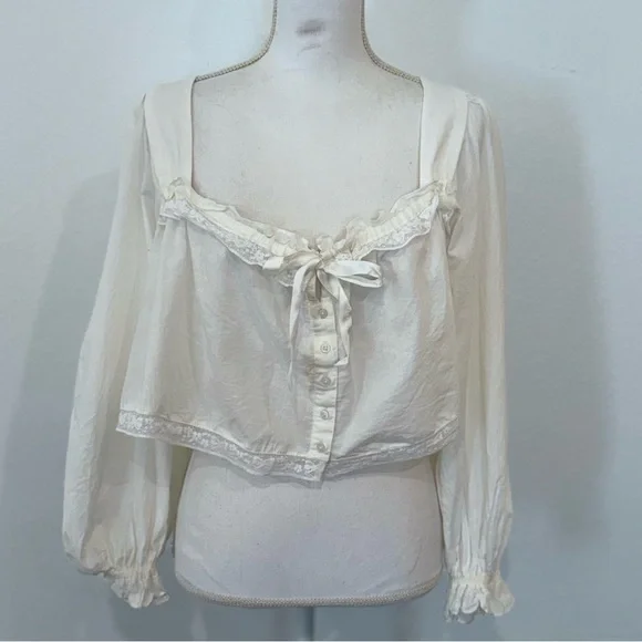 For Love And Lemons Venetia Sleep Top, Size: Large - Picture 2 of 12